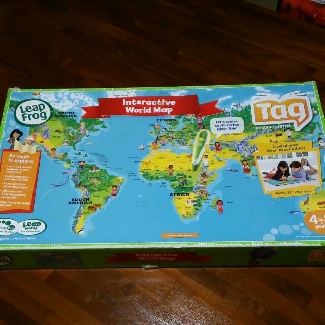 Leap Frog Interactive World Map (Tag Reading System), Hobbies & Toys ...