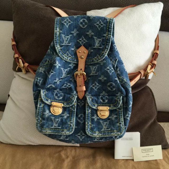 Lv White Backpack, Luxury, Bags & Wallets on Carousell