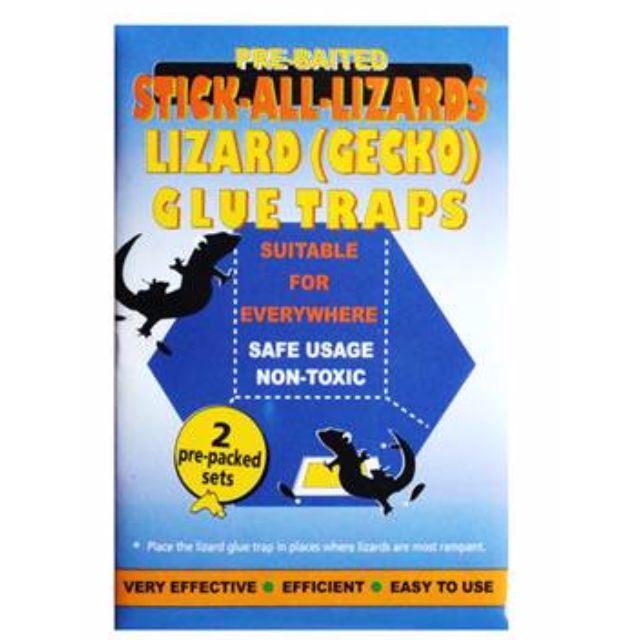 Pest Control - Pre-Baited Stick All Lizard (GECKO) Glue Traps (Non