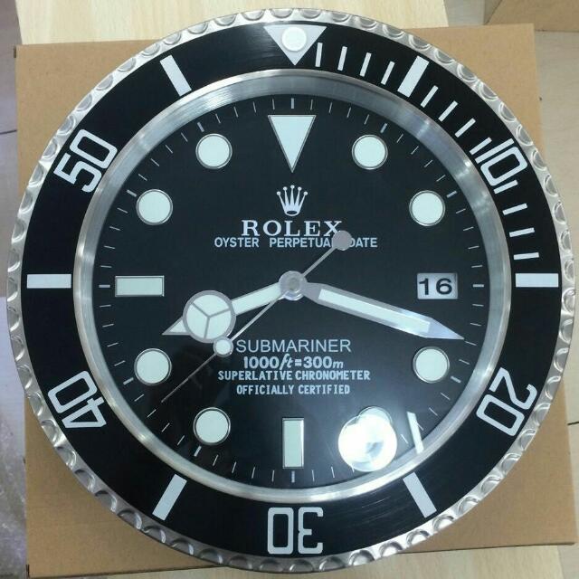 Rolex Submariner Wall Clock, Furniture & Home Living, Home Decor
