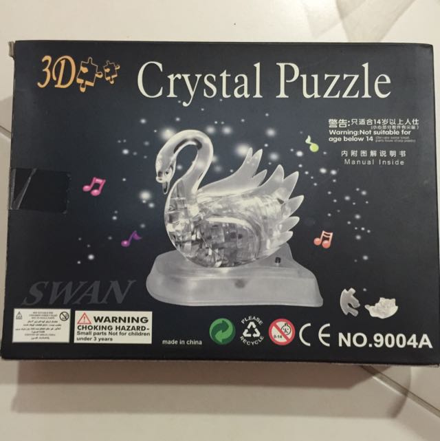 3D Crystal Puzzle Swan, Hobbies & Toys, Stationery & Craft, Craft