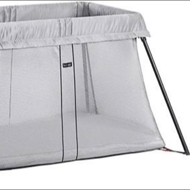 Babybjorn Travel Crib Cot Light Bundle Pack Silver And Fitted