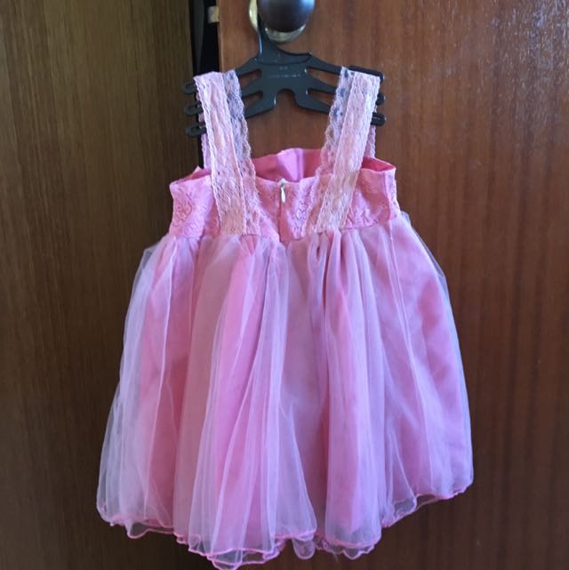 dusky pink baby dress