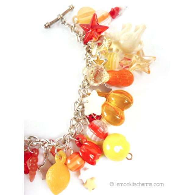 Fruit charm bracelet hot sale