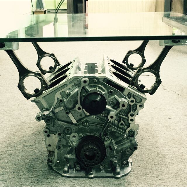 Reserved! V6 Engine Block Coffee Table, Furniture & Home Living