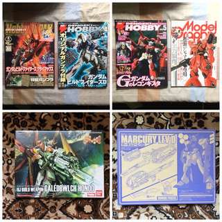 (RESERVED) 1/144 Gunpla Extra Parts + Gunpla Magazines
