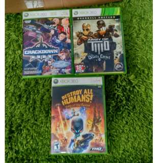 3 XBOX 360 games for sale