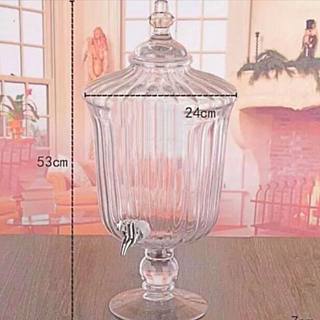 Oos Crystal Glass European Apothecary Beverage Dispenser Jar Home Appliances On Carousell
