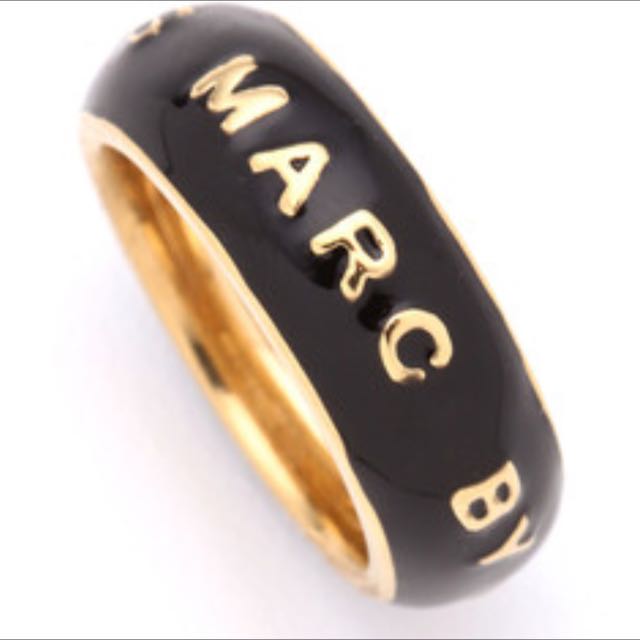 Marc jacobs logo band ring sale