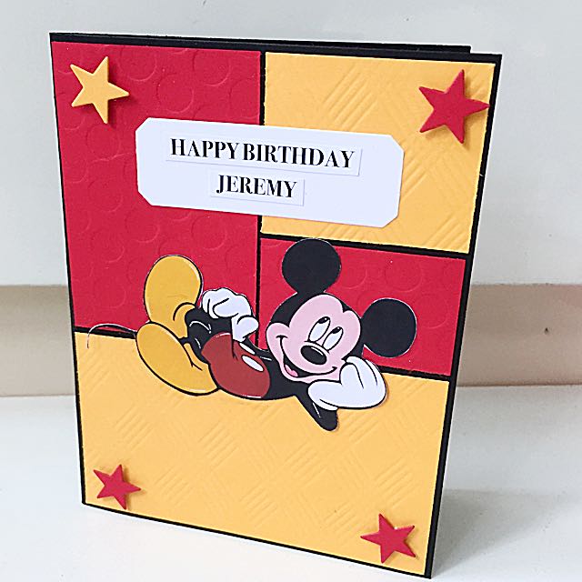 Mickey Mouse Birthday Card Design Craft Handmade Craft On