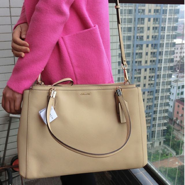 Coach Madison Christie Carryall In Saffiano Leather, $398, Coach
