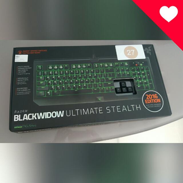 Razer Blackwidow Ultimate Stealth Gamers Keyboard, Computers & Tech ...