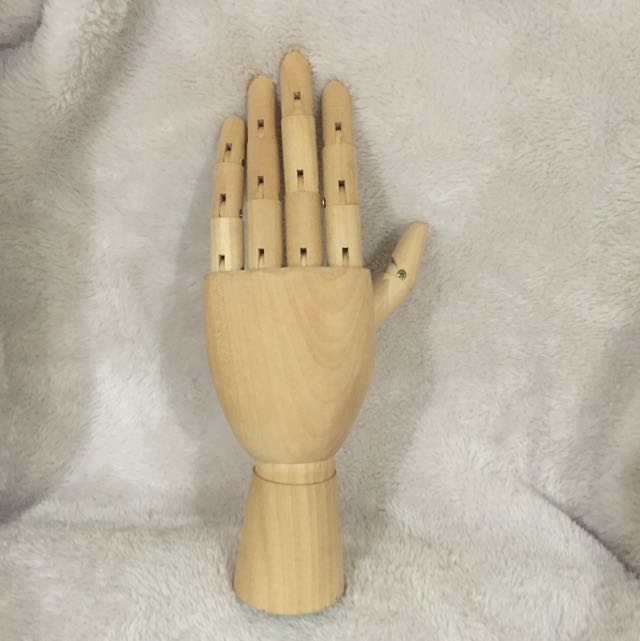 Wooden hand hotsell ring holder