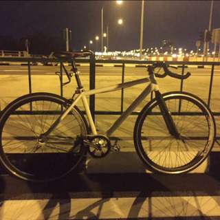 White Fixed Gear Bicycle
