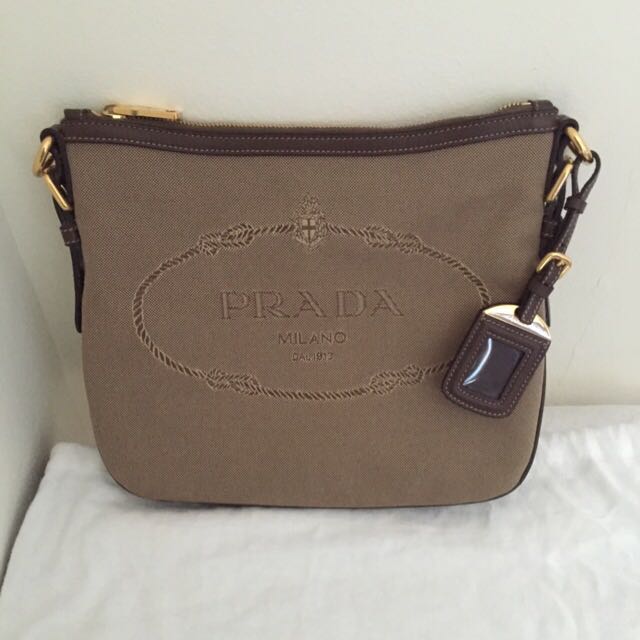 [RESERVED] Prada Logo Jacquard Corda+Brucia Bandoliera (BT867M), Luxury