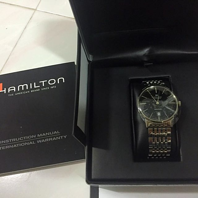 Like New Hamilton Intra-Matic Automatic Black Dial Mens Watch H38455131  Hamilton intramatic date back schedule H384550 silver Stainless steel mens  automatic winding, Mobile Phones \u0026 Gadgets, Wearables \u0026 Smart Watches on  Carousell