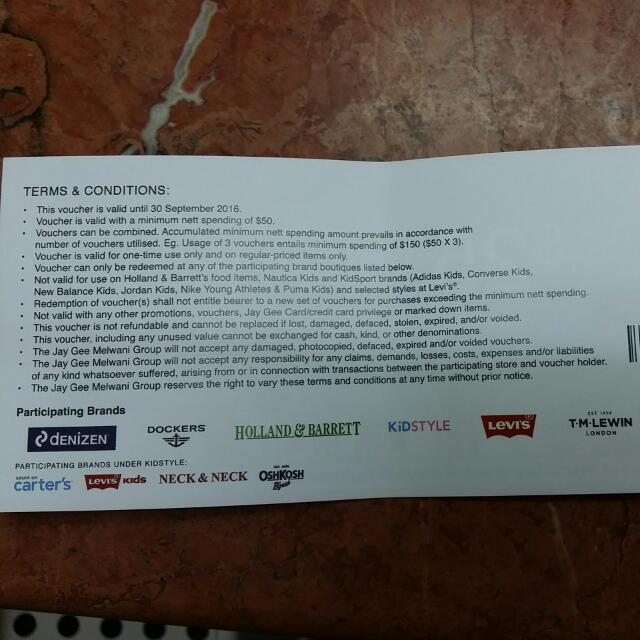Levis And Others Voucher, Tickets & Vouchers, Vouchers on Carousell