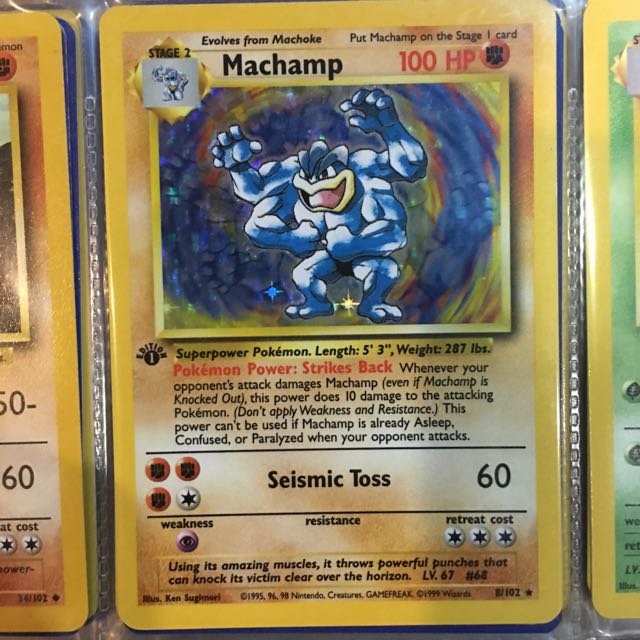 Pokemon Cards (Foil Machamp, Mew, Gyarados, Venusaur), Hobbies & Toys ...