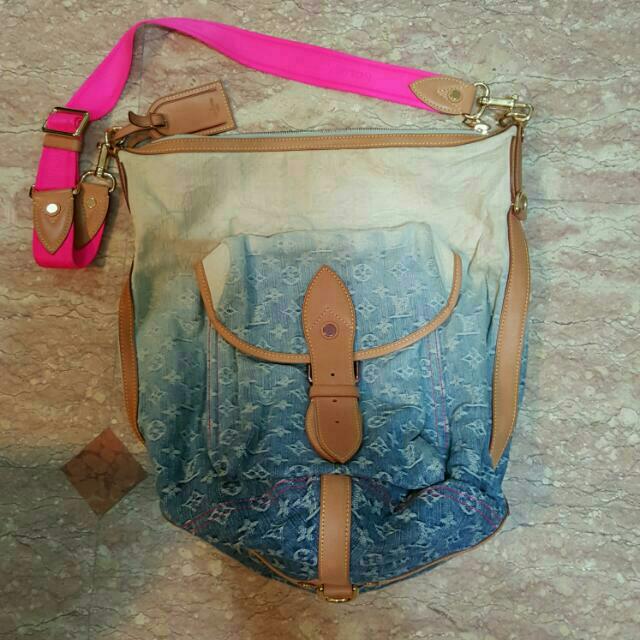 louis vuitton sunburst denim bag