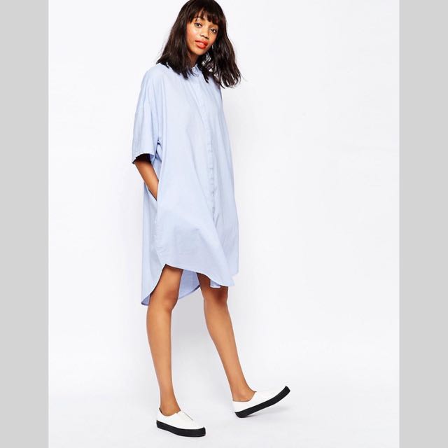 Monki white shirt dress sales