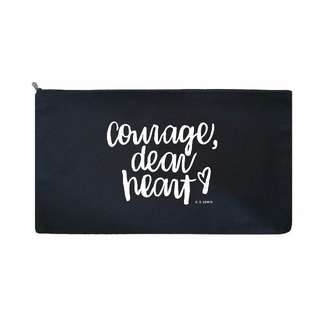 Brush Lettering Pouch / Pencil Case (Courage)