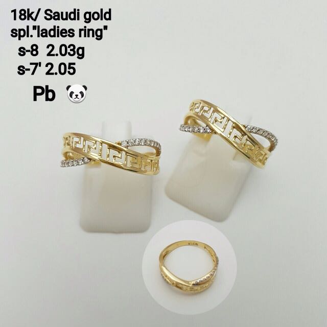 18k 750 Infinity Ring 2 03g 2 05g Saudi Genuine Gold Women S Fashion Jewellery On Carousell