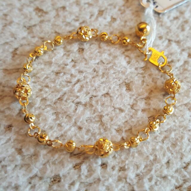 Sold 916 Gold Bracelet With Bell For Kids Babies Luxury Sold 916 Gold Bracelet With Bell For Kids Babies Luxury Accessories On Carou