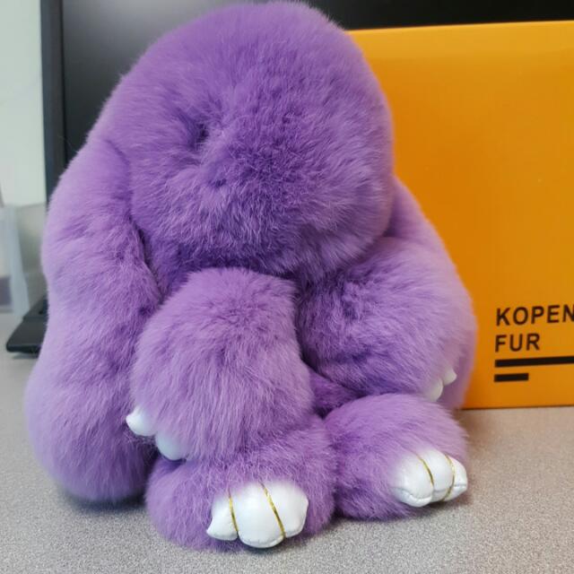 Kopenhagen Fur Rabbit Bag Charm Lilac Plus Ty Beanie Owl Wisest Women S Fashion On Carousell