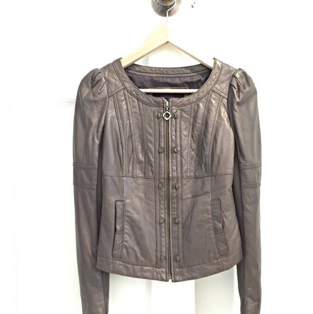 Leather Jacket, Women's Fashion, Coats, Jackets and Outerwear on Carousell