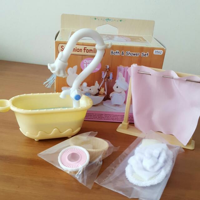 Littlest Pet Shop Bathtub Sylvanian Bath Shower Set, Hobbies & Toys