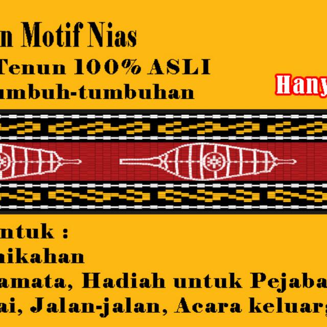 Selendang Syal Etnis Motif Nias Design Craft Handmade Goods