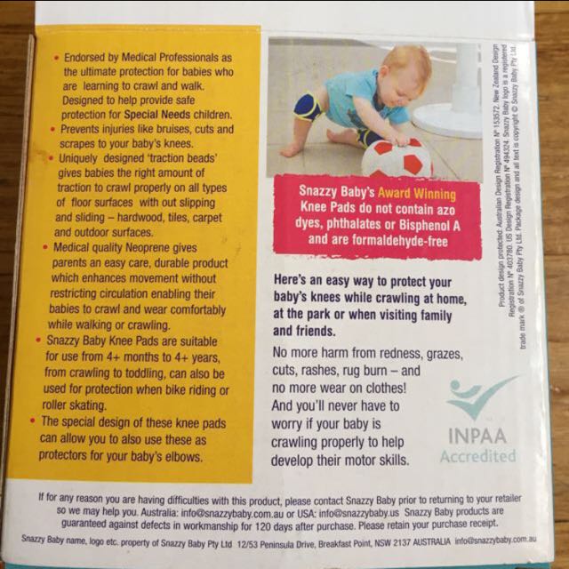snazzy baby knee pads
