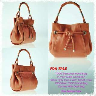 Tas Tod's Pink Salmon Color Original Murah