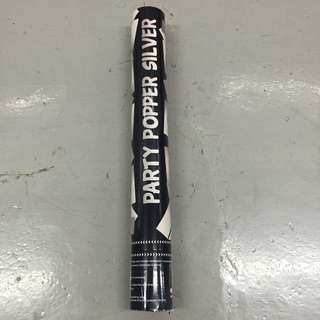Party Popper 40cm Silver Flakes