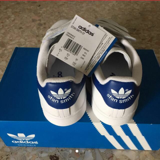 Stan smith blue clearance velcro