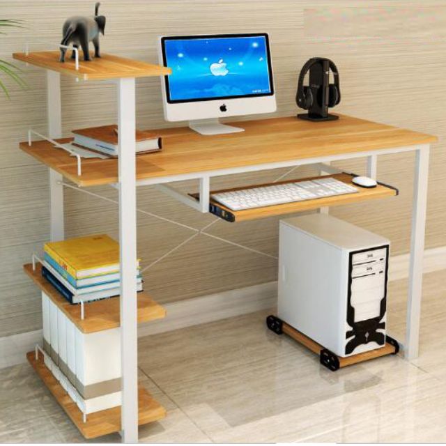 Free delivery! Computer Table w Book Shelf w CPU Rack, Study Table ...