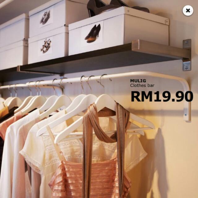 Ikea Mulig Clothes Bar Home Furniture Furniture On Carousell