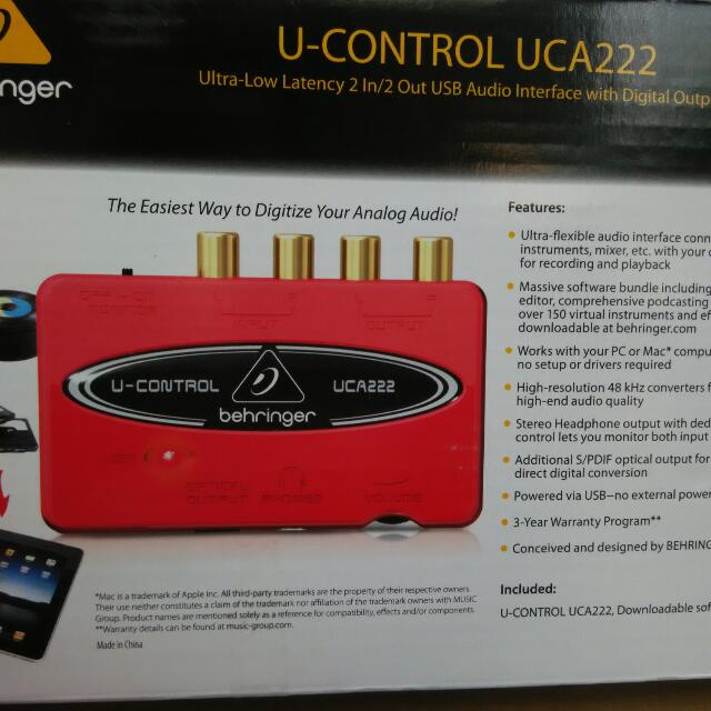Behringer Usb Interface (Category: Musical Instruments) located in Kuala Lumpur. Submitted by ftfong70 (Listing ID 65339006, Image 2). Description: .