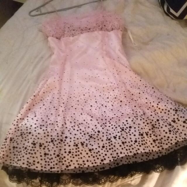 Pink polka discount dot dress womens