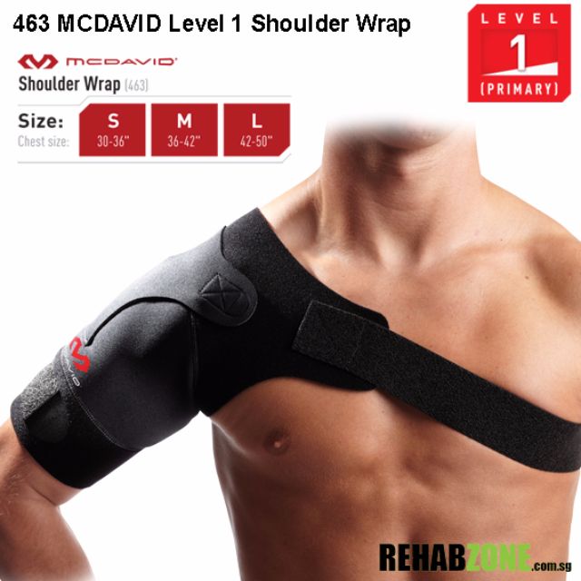 McDAVID 463 Level 1 Shoulder Wrap, Health & Nutrition, Massage Devices on  Carousell