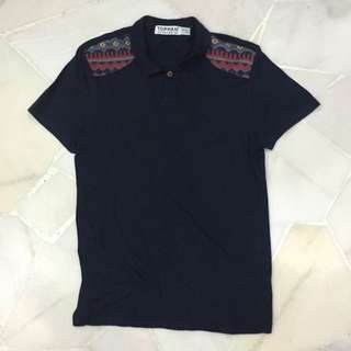Topman Aztec Tribal Polo Tee