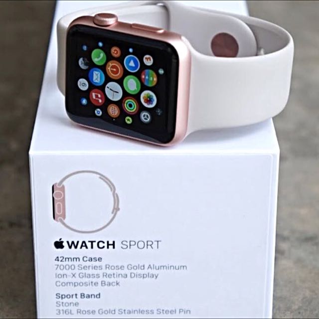 Apple watch sport 42mm 7000 series rose gold hotsell aluminum