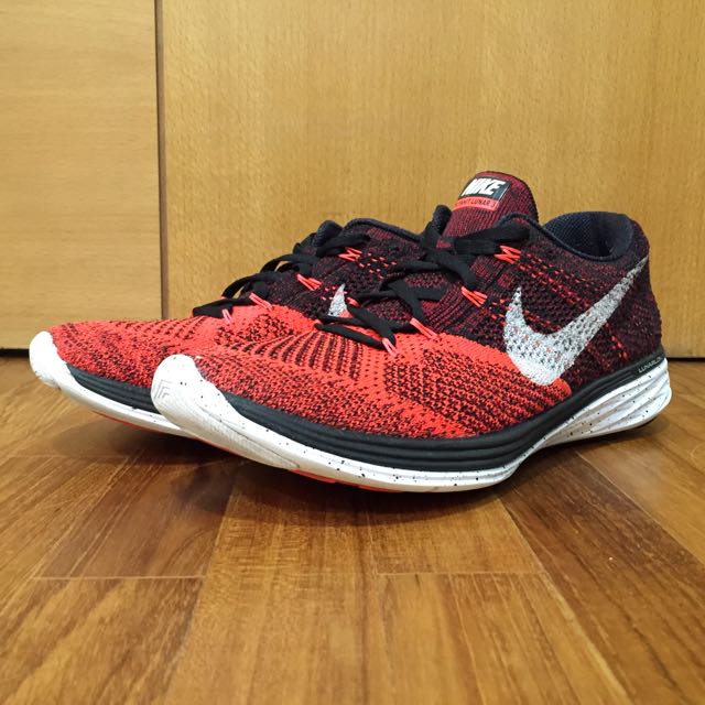 Nike Flyknit Lunar 3 Red Black Men s Fashion Footwear Sneakers on Carousell