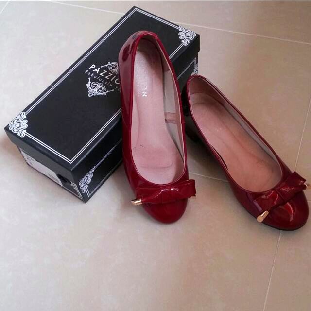 wine red shoes women's