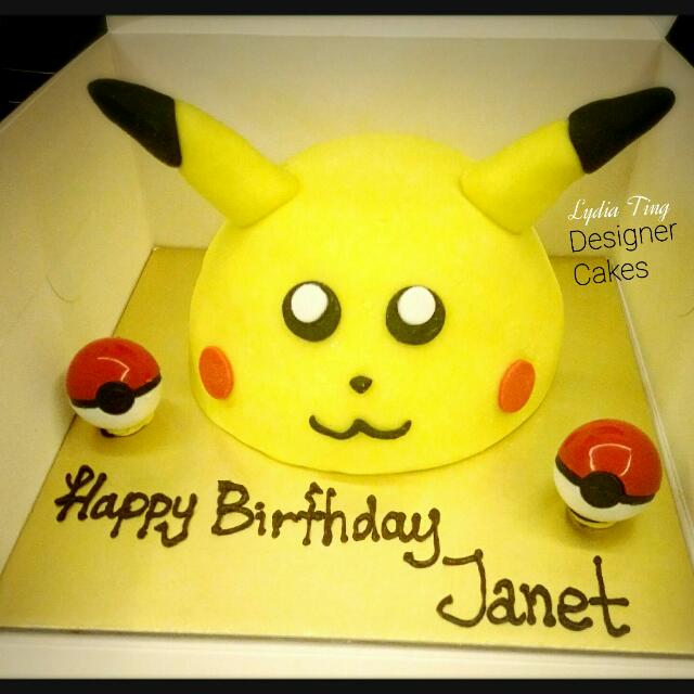 Pikachu Cake 3d Customized Fondant Pokemon Go Pokeball Birthday