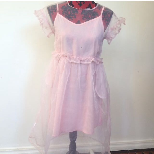 Sheer Pink Melanie Martinez Crybaby Style Dress Women S Fashion