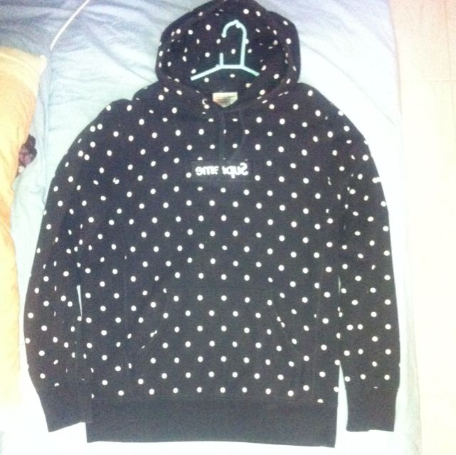 Size L Supreme CDG Polka Dot Hoodie