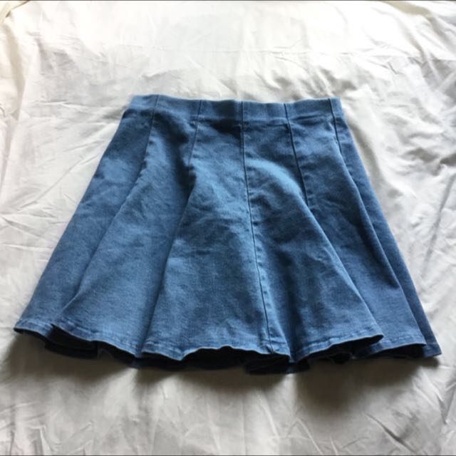 Temt Valleygirl Blue Denim Tennis Skirt Women s Fashion Bottoms Skirts on Carousell