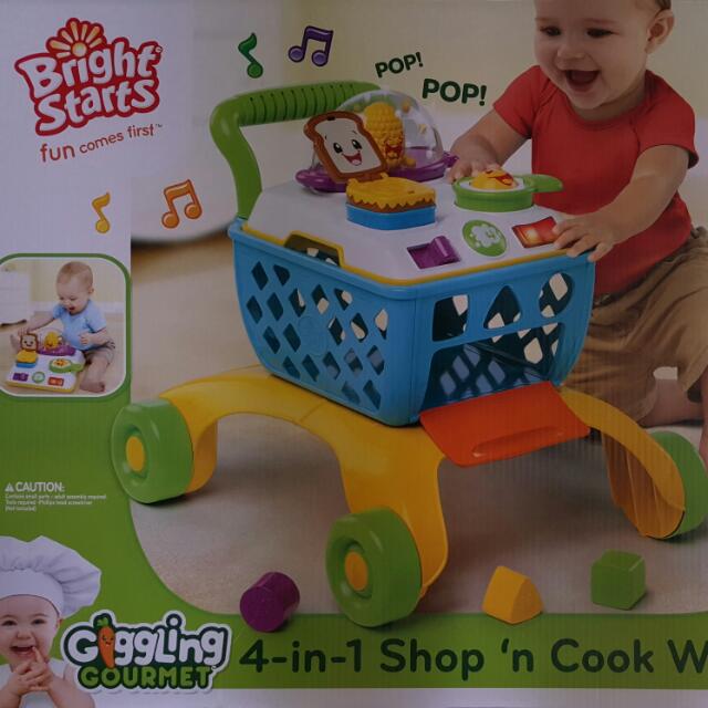 bright starts 4 in 1 shop and cook walker
