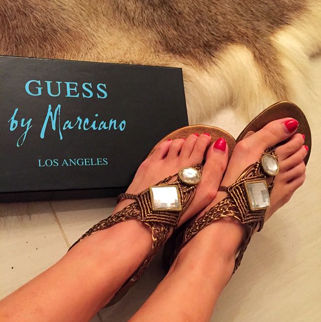 Grecian Leather Sandals Guess Marciano Women s Fashion Footwear Sandals on Carousell